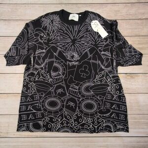 RTA Road to Awe  Black Casino Vegas oversized Graphic T Shirt Mens Size M